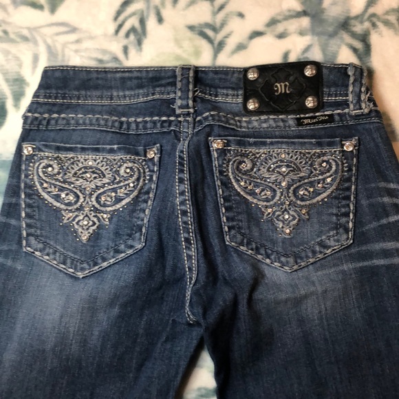 Miss Me jeans with rhinestones boot size 28 - Picture 3 of 11